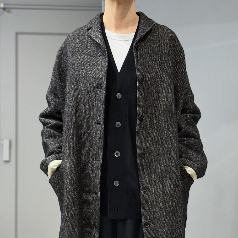 apuntob グレージャケット apuntob Jacket plain cotton and linen | PLEASE
