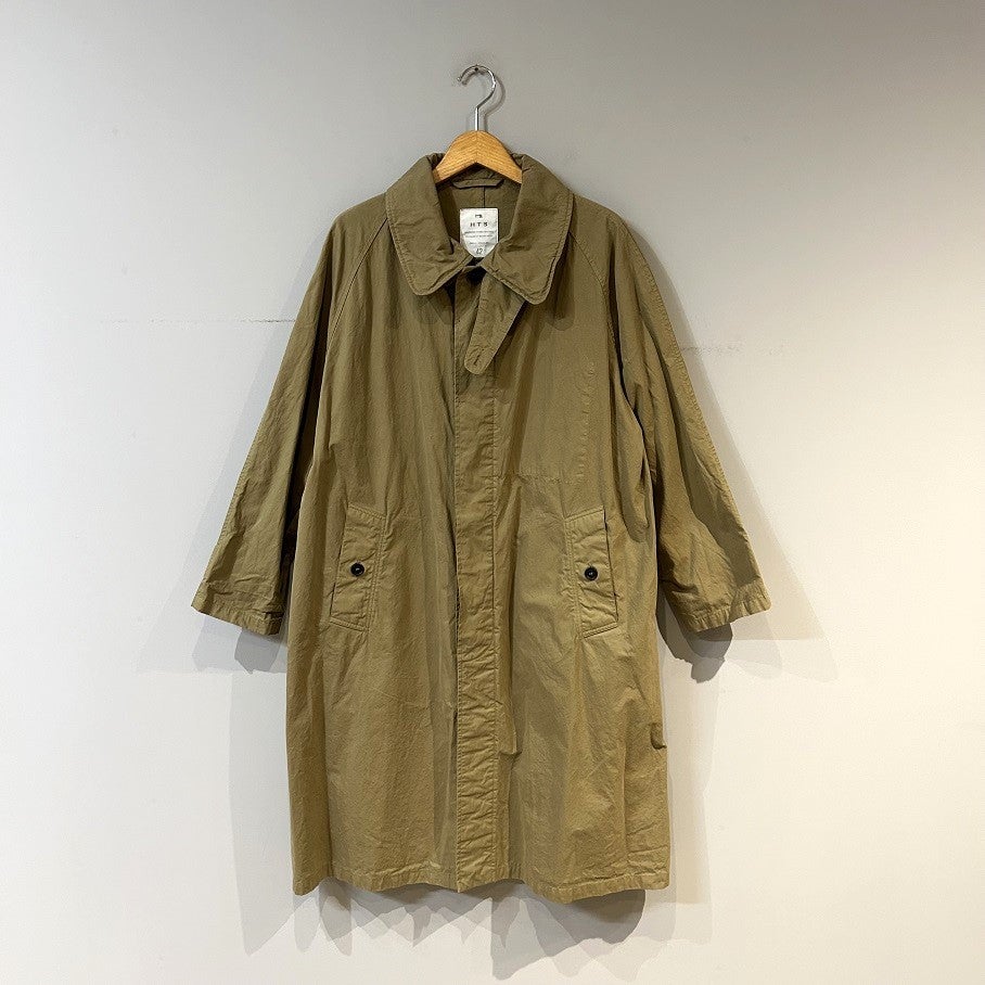 HTS LIGHT WEIGHT COTTON OVERDYED BALMACAAN COAT | PLEASE