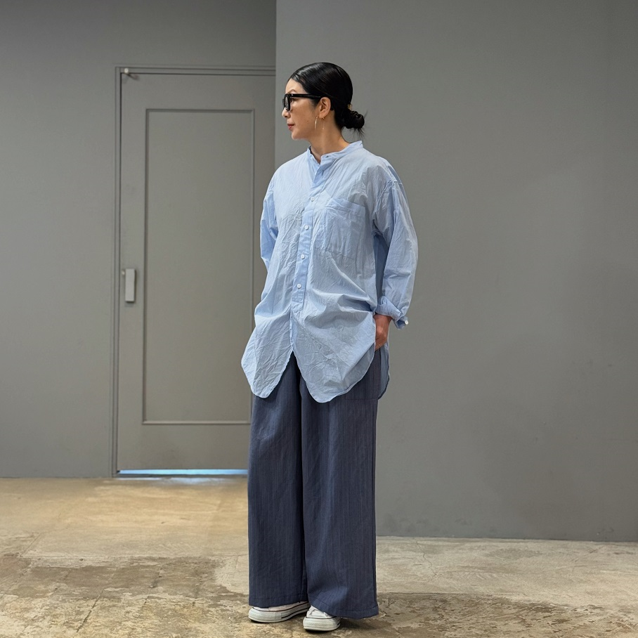 特価 toujours band collar shirt 1号 TOUJOURS Classic Band Collar Shirt | PLEASE