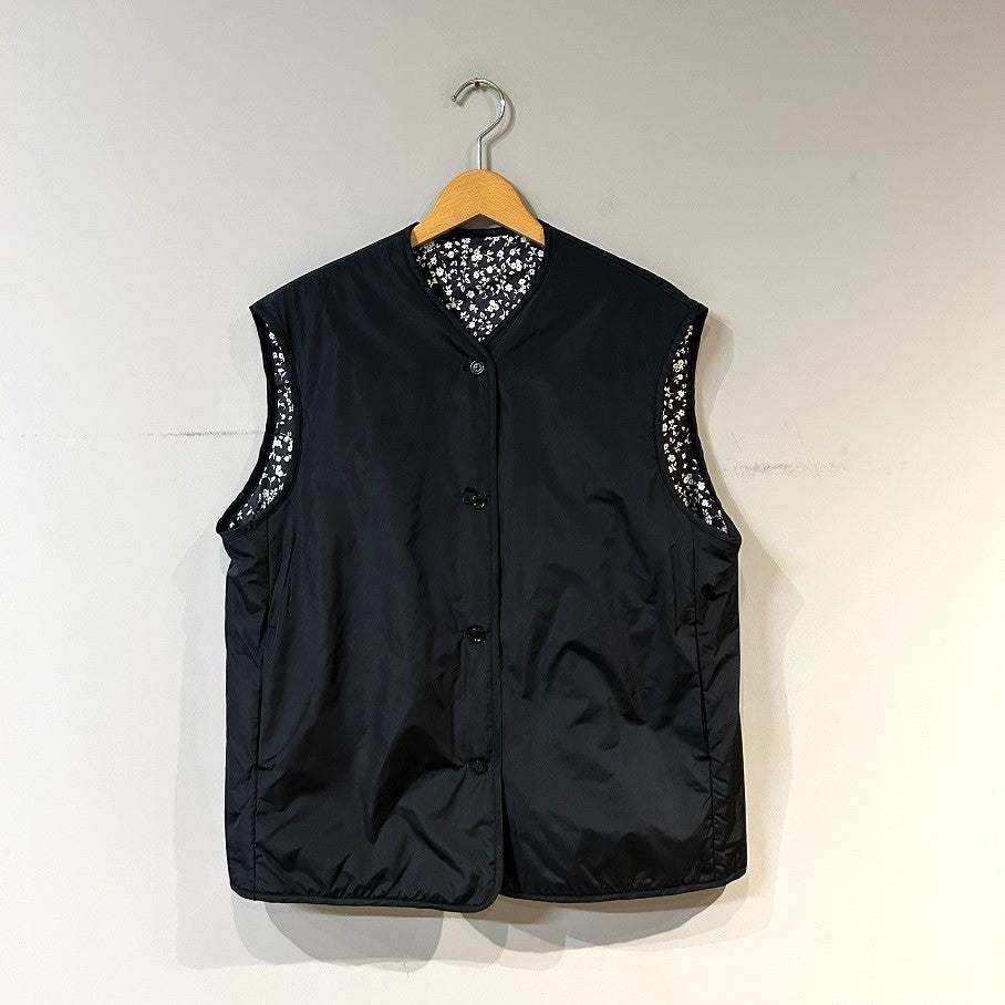 toujoursリバーシブルボアベスト size 1 TOUJOURS Reversible Padded Utility Vest | PLEASE