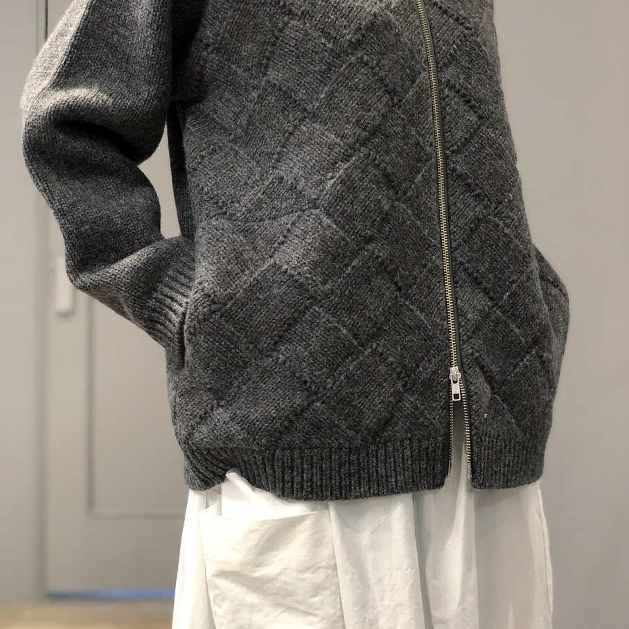 SUNSHINE+CLOUD FULL ZIP KNIT | PLEASE