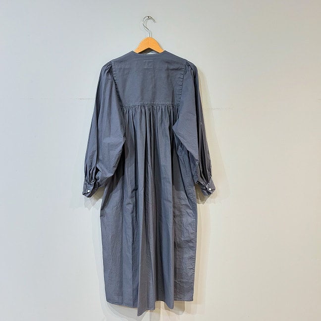 toujours classic gathered dress grey