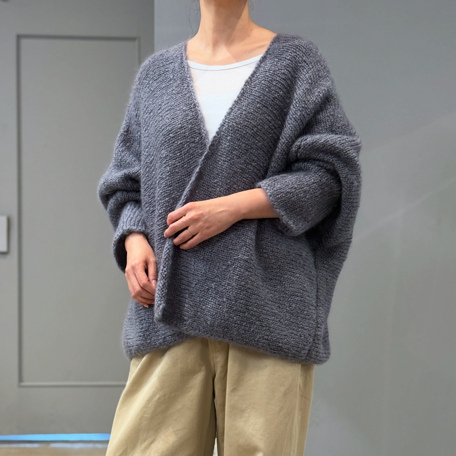 apuntob アプントビー　ニットカーディガン apuntob Knitwear wool cotton and alpaca | PLEASE