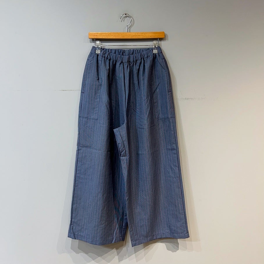 homspun サマーウール ワイドギャザーPT ホームスパン apuntob Easy Trousers crinkle popeline | PLEASE