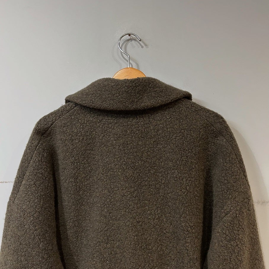 メゾンドソイル　リサイクルボアウール ダブルオーバーコート　アイボリー maison de soil メゾン ド ソイルRECYCLE BOA WOOL DOUBLE OVER COAT