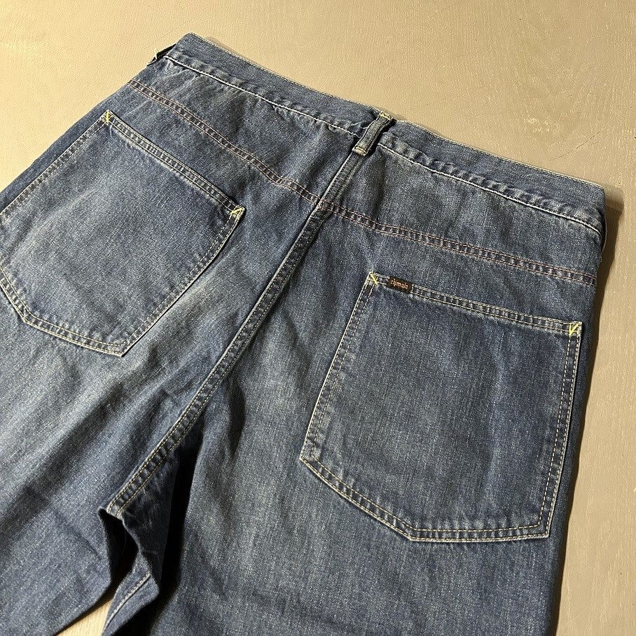 chimala　DENIM WAIST ADJUSTABLE PANTS　32 Chimala Unisex Waist Adjustable Denim Pants in Medium Wash
