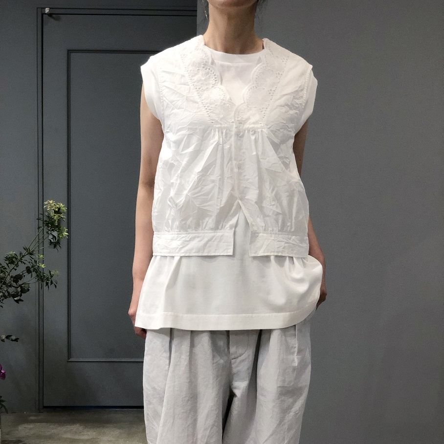 toujours レースジレ TOUJOURS Lace Gilet | PLEASE