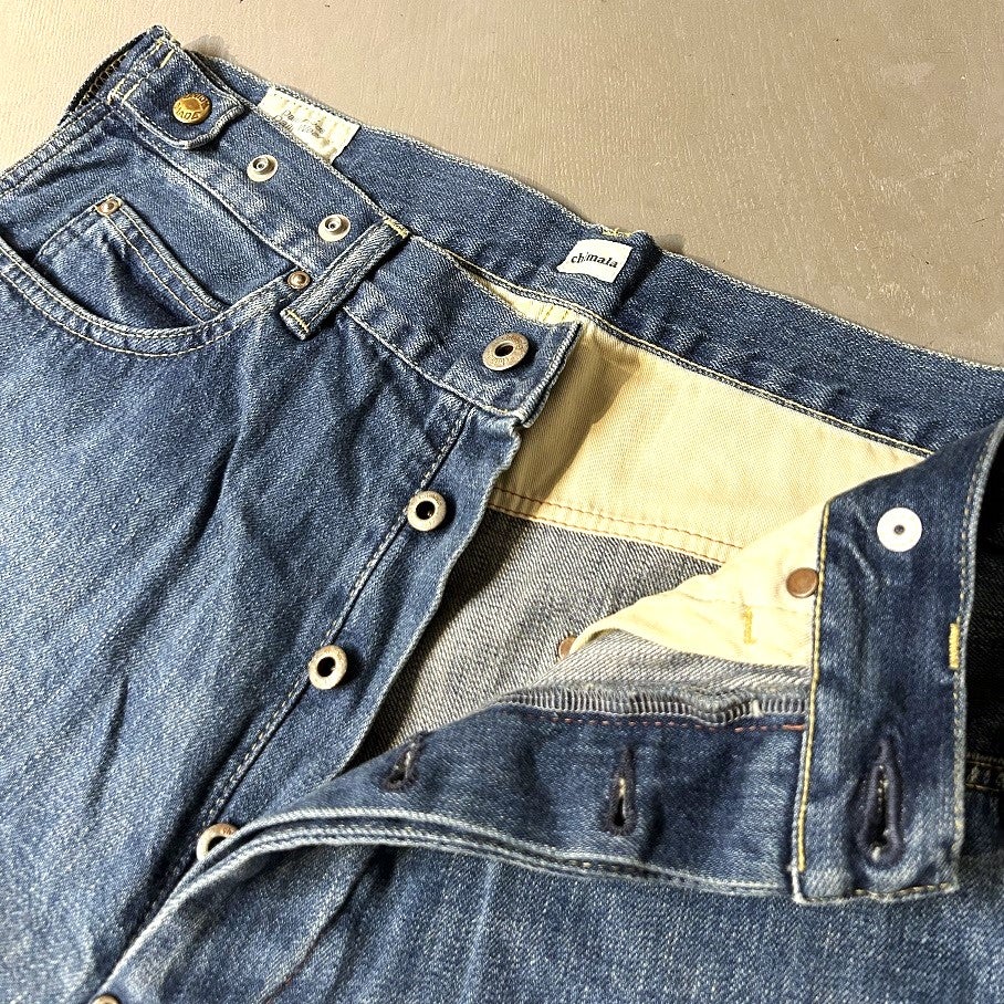 chimala WAIST ADJUSTABLE DENIM PANTS | PLEASE