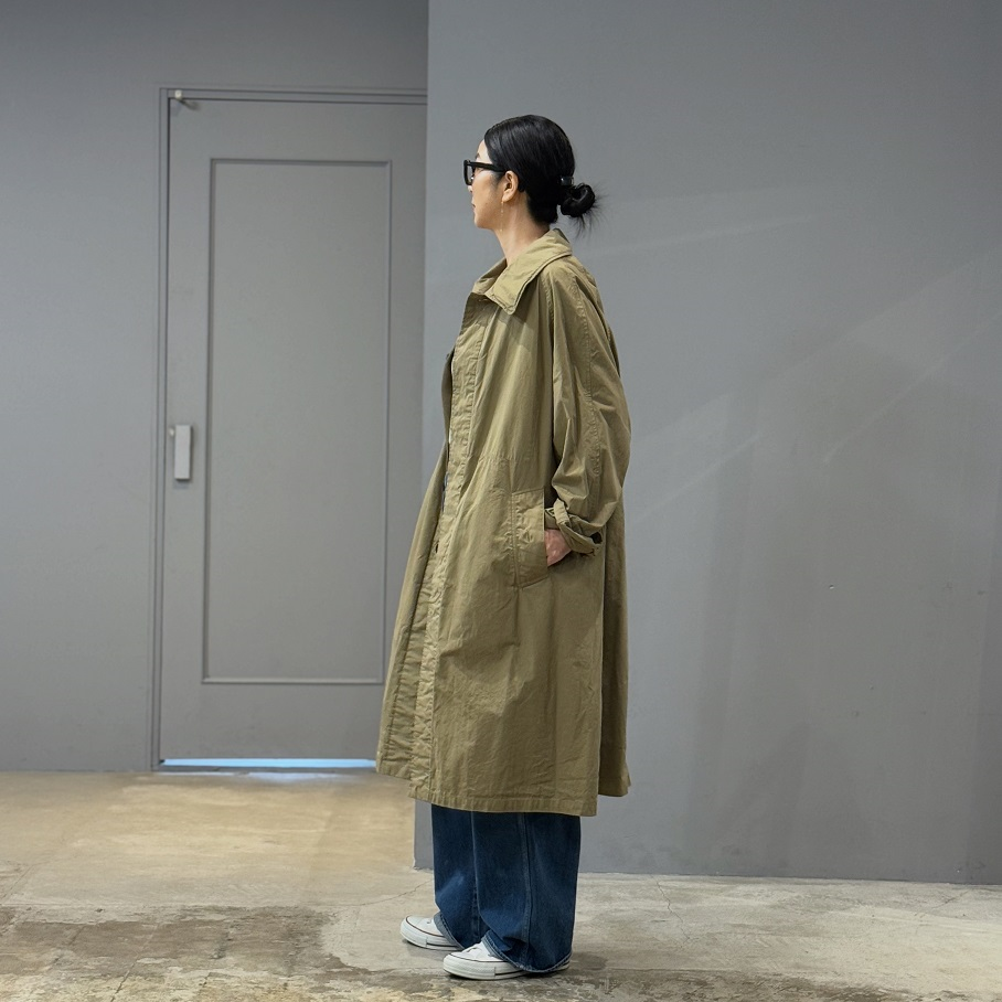 HTS LIGHT WEIGHT COTTON OVERDYED BALMACAAN COAT | PLEASE