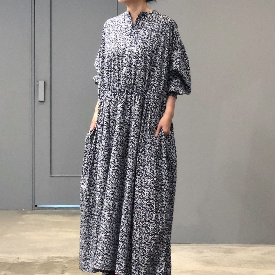 TOUJOURS Classic Gathered Dress ワンピース TOUJOURS (トゥジュー) Short Sleeve Classic Gathered Dress
