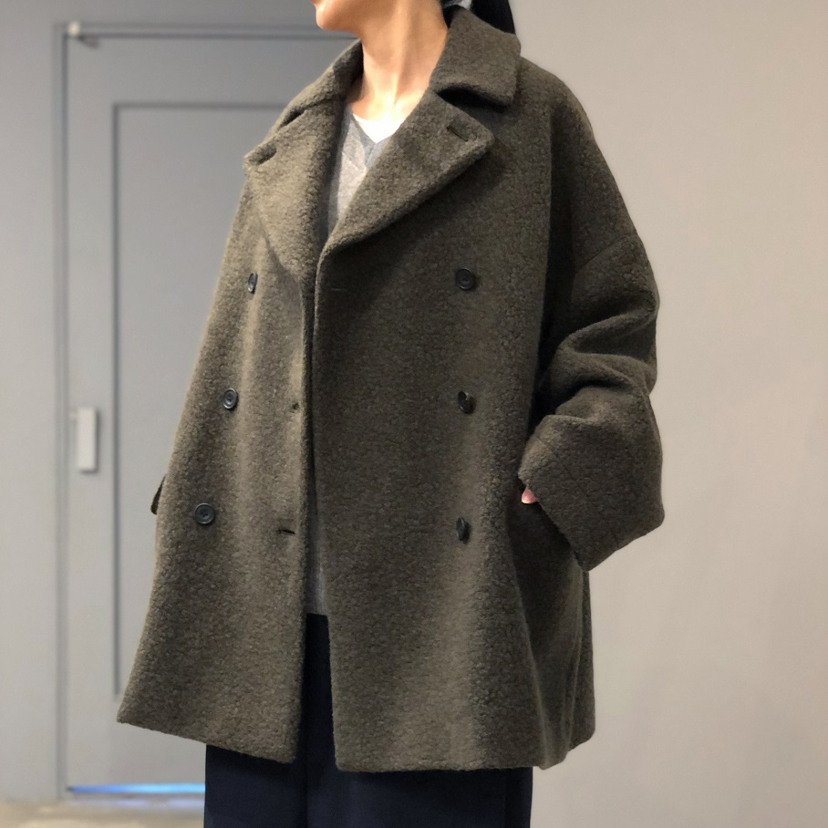 maison de soil] RECYCLE BOA WOOL DOUBLE OVER COAT | PLEASE