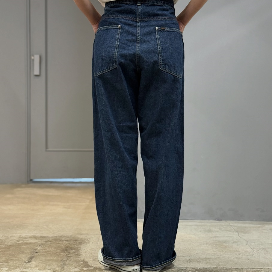 【chimala】DENIM WAIST ADJUSTAB ネイビーB 34 chimala WAIST ADJUSTABLE DENIM PANTS | PLEASE