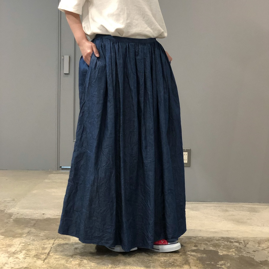 スカート TOUJOURS/ random wide tucked maxi skirt TOUJOURS/ random wide tucked maxi skirt
