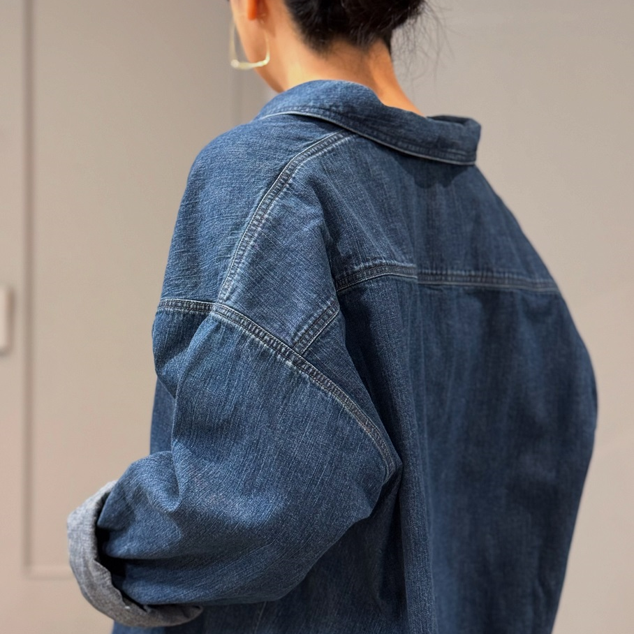 chimala US NAVY DENIM WORK SHIRT | PLEASE