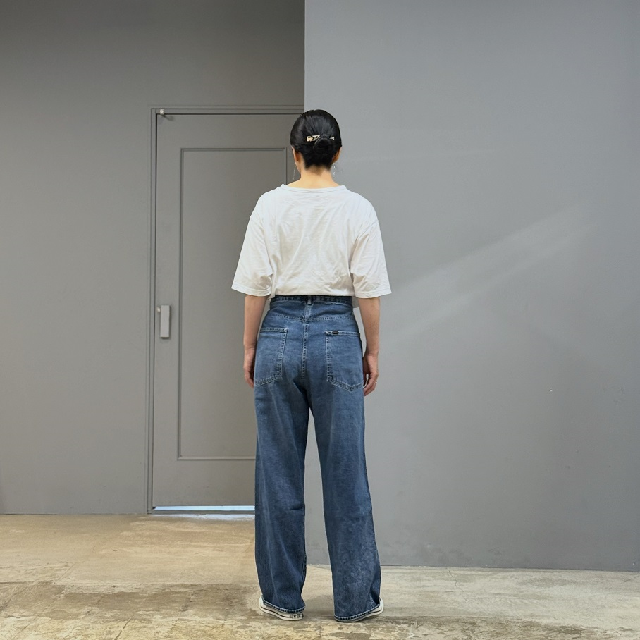 chimala WAIST ADJUSTABLE DENIM PANTS | PLEASE