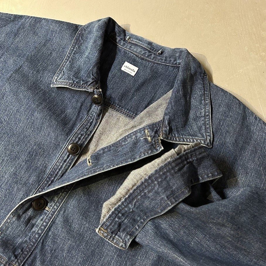 chimala US NAVY DENIM WORK SHIRT | PLEASE