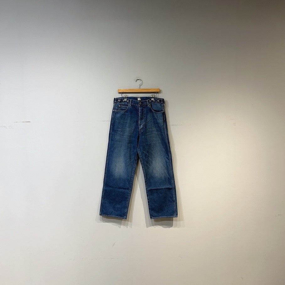 chimala-チマラ　WAIST ADJUSTABLE TROUSER Chimala - Medium Wash Adjustable Waist Denim Pants – Frances May