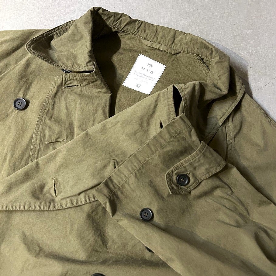 HTS LIGHT WEIGHT COTTON OVERDYED DOUBLE OVER COAT | PLEASE