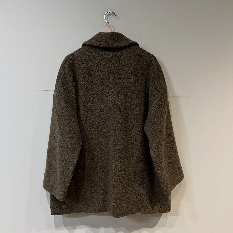 maison de soil] RECYCLE BOA WOOL DOUBLE OVER COAT | PLEASE