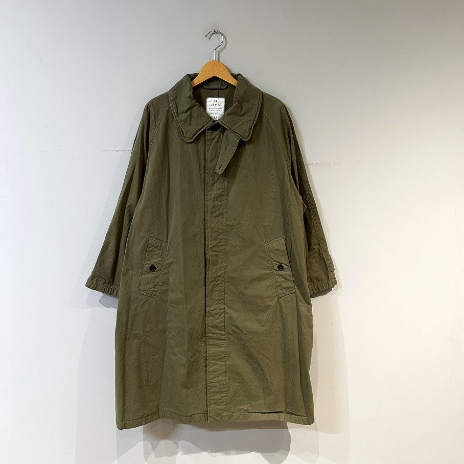 HTS LIGHT WEIGHT COTTON OVERDYED BALMACAAN COAT | PLEASE