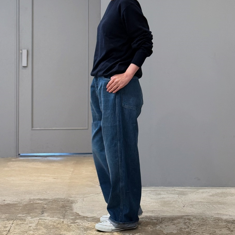 chimala-チマラ　WAIST ADJUSTABLE TROUSER Chimala Unisex 12oz Wide Width Denim Waist Adjustable Pants in