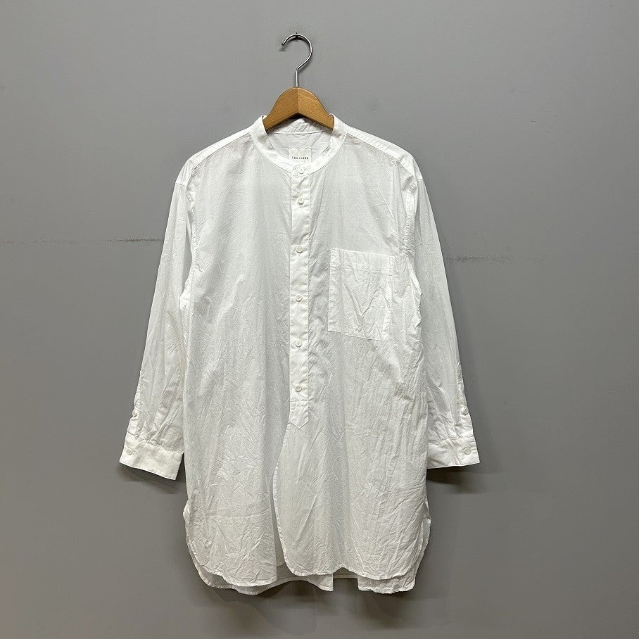 TOUJOURS Classic Band Collar Shirt | PLEASE