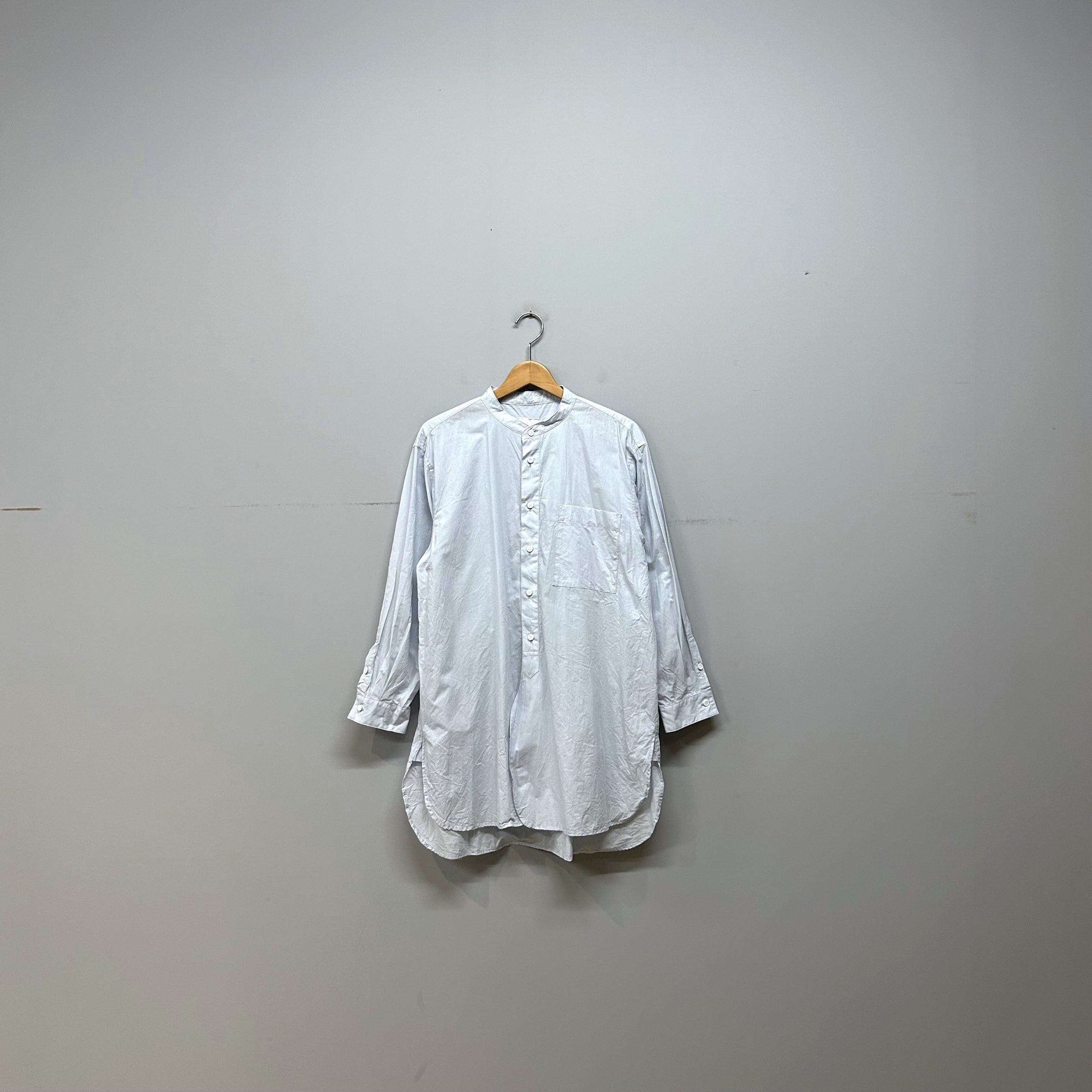 TOUJOURS Classic Band Collar Shirt | PLEASE