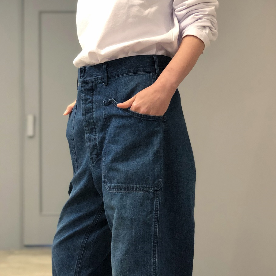 chimala US NAVY DENIM WORK PANTS | PLEASE