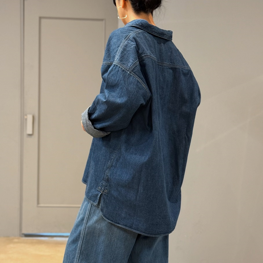 chimala US NAVY DENIM WORK SHIRT | PLEASE