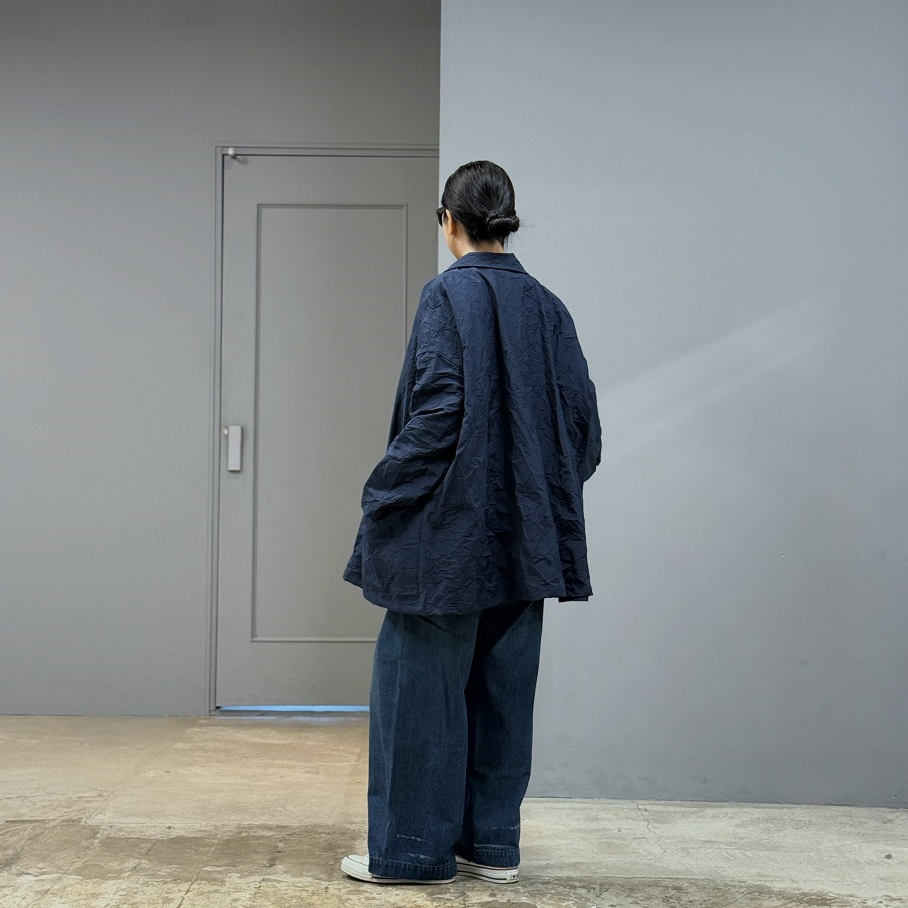 apuntob アプントビー　デニム apuntob Jacket plain cotton and linen | PLEASE