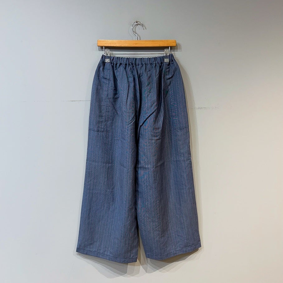 homspun サマーウール ワイドギャザーPT ホームスパン apuntob Easy Trousers crinkle popeline | PLEASE