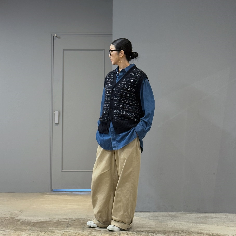 TOUJOURS V-neck Loose Fit Boy's Cardigan | PLEASE