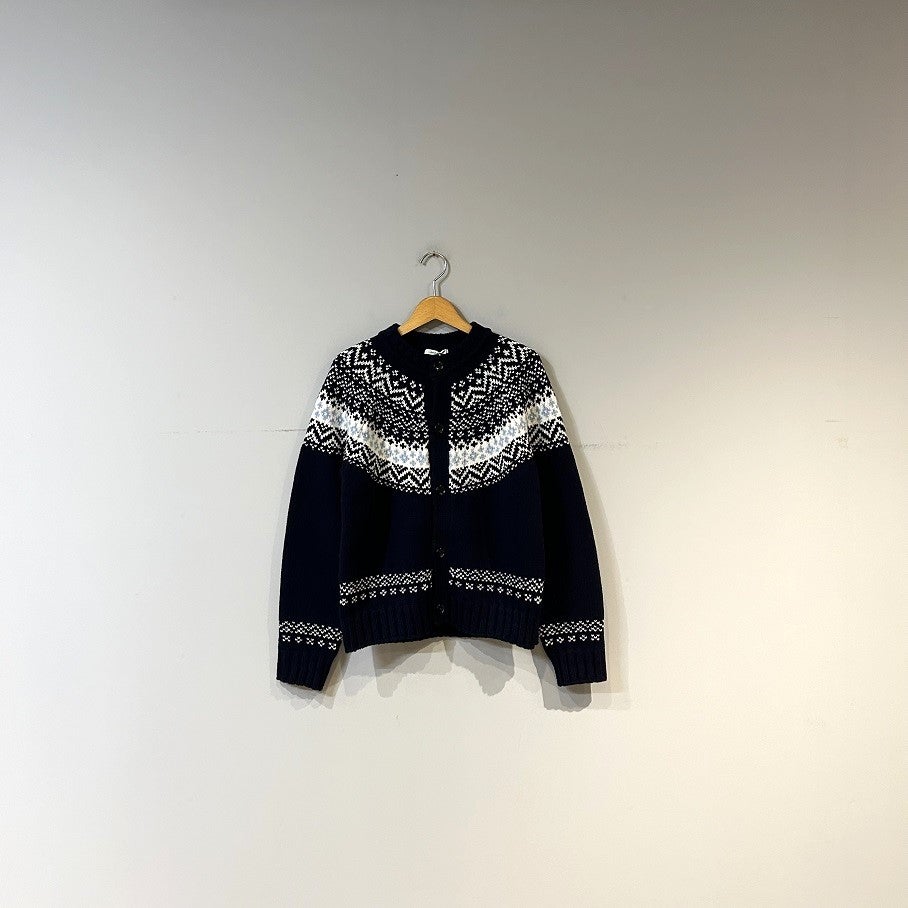 ANSPINNENスピネン　ウールジャガードカーディガン完売新品タグ2025aw ANSPINNENスピネン ウールジャガードカーディガン完売新品タグ2025aw