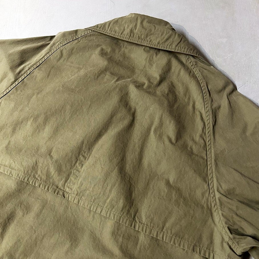 HTS LIGHT WEIGHT COTTON OVERDYED DOUBLE OVER COAT | PLEASE