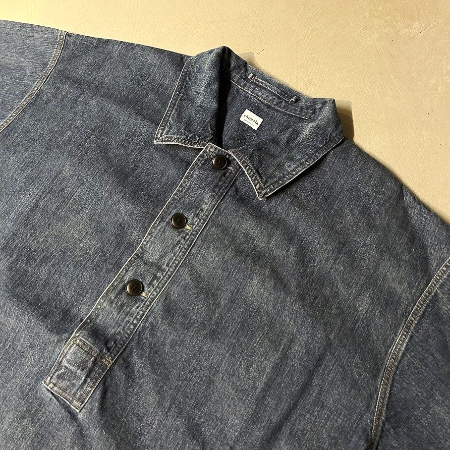 chimala US NAVY DENIM WORK SHIRT | PLEASE