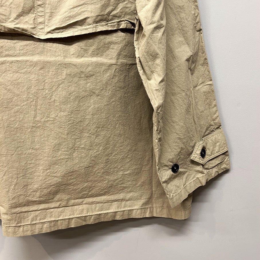 HTS LIGHT WEIGHT COTTON OVERDYED DOUBLE OVER COAT | PLEASE