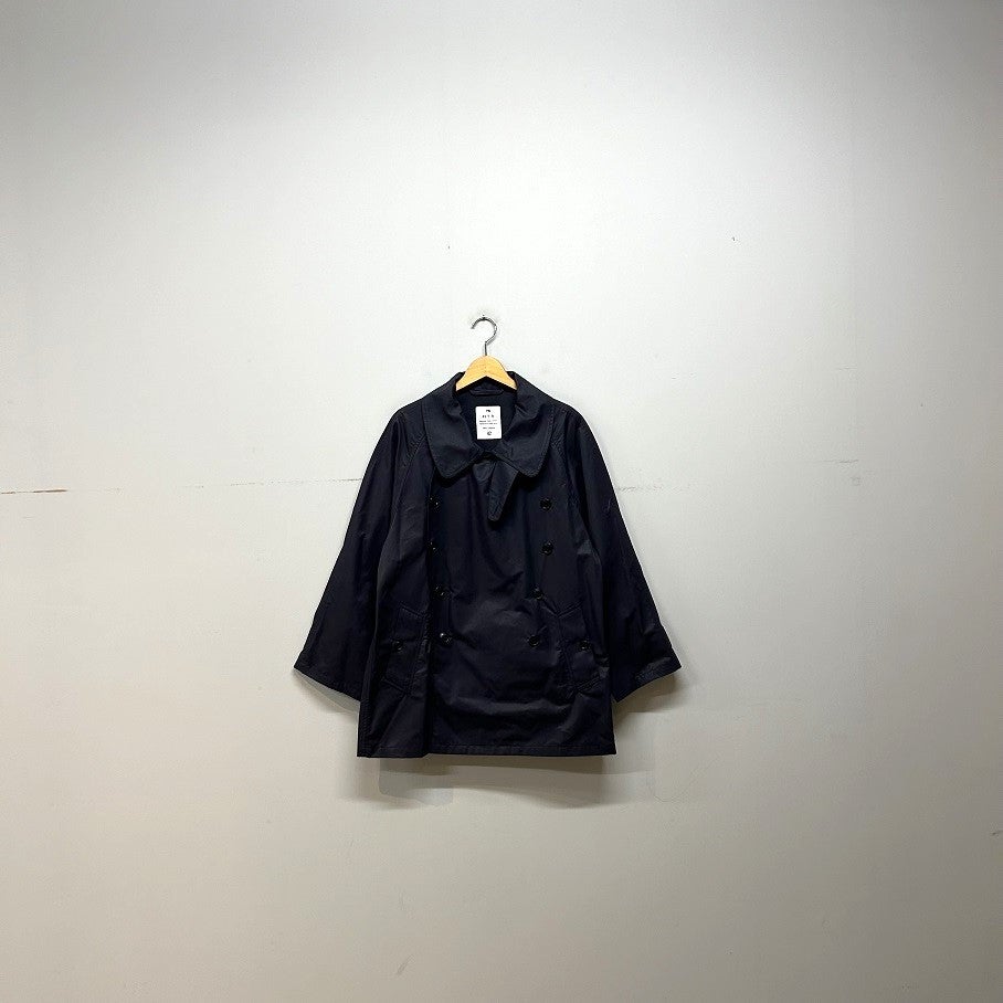 HTS LIGHT WEIGHT COTTON OVERDYED DOUBLE OVER COAT | PLEASE