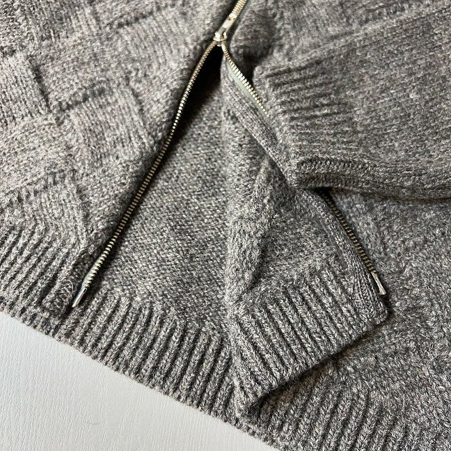 SUNSHINE+CLOUD FULL ZIP KNIT | PLEASE