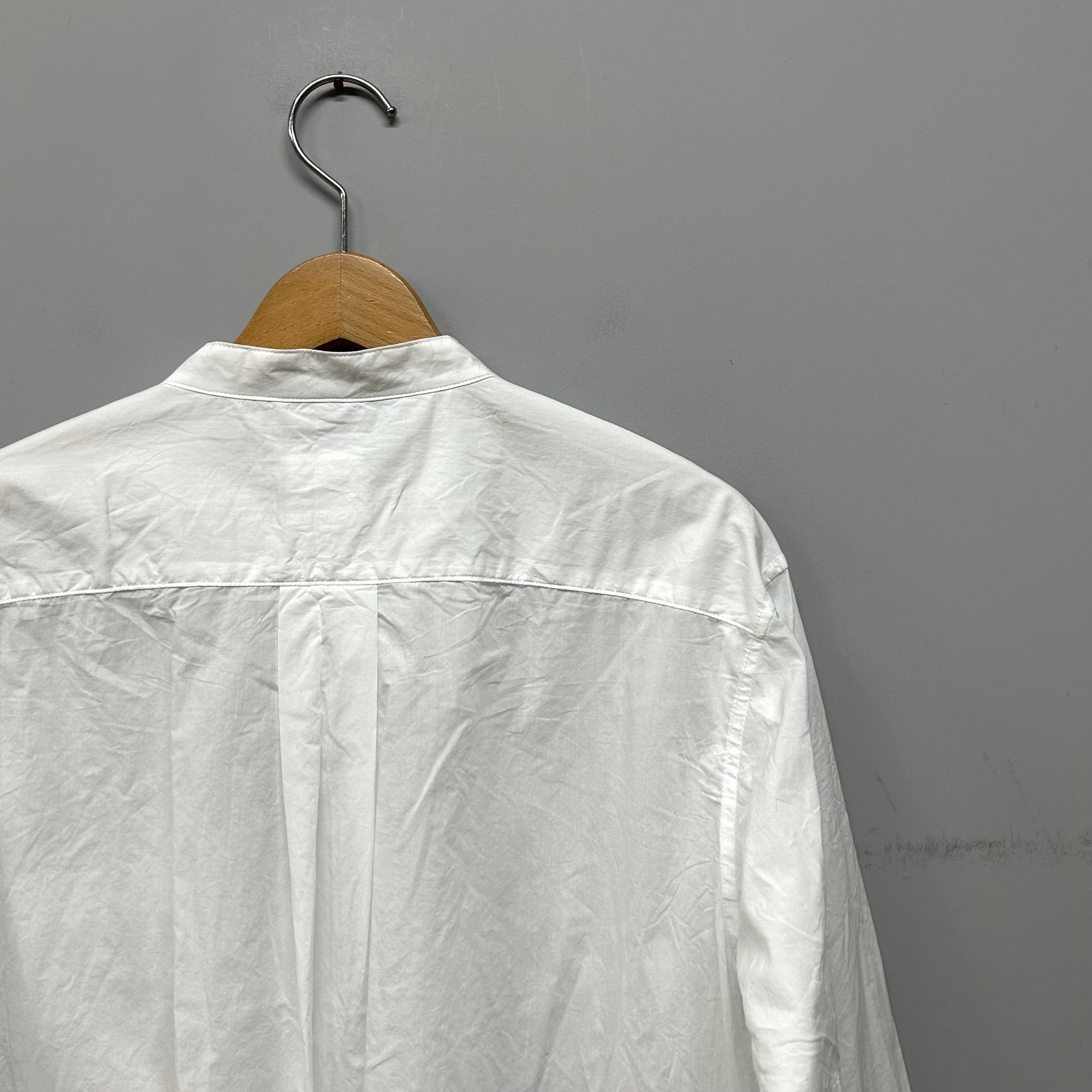 TOUJOURS Classic Band Collar Shirt | PLEASE